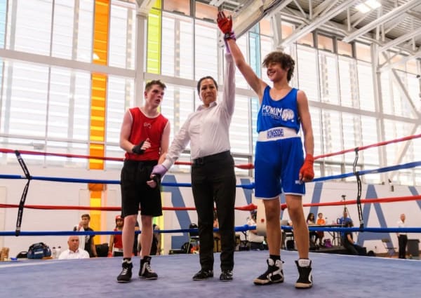 Teen boxing near London