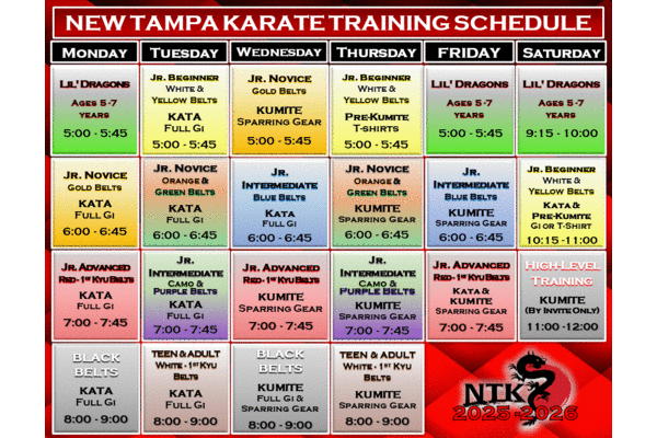 2025 TRAINING SCHEDULE