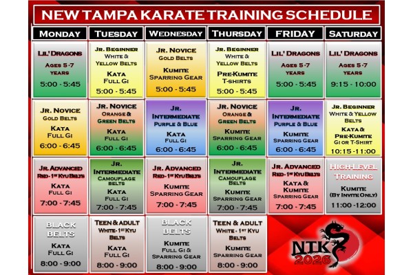 2026 TRAINING SCHEDULE