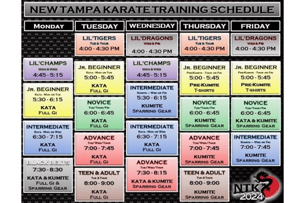 CURRENT TRAINING SCHEDULE