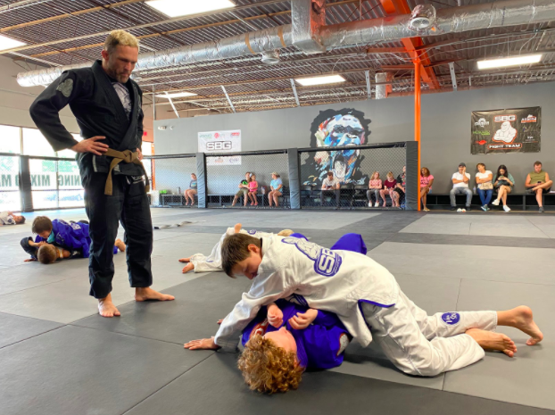 Damien Mann training Jiu Jitsu at SBG's Buford Gym