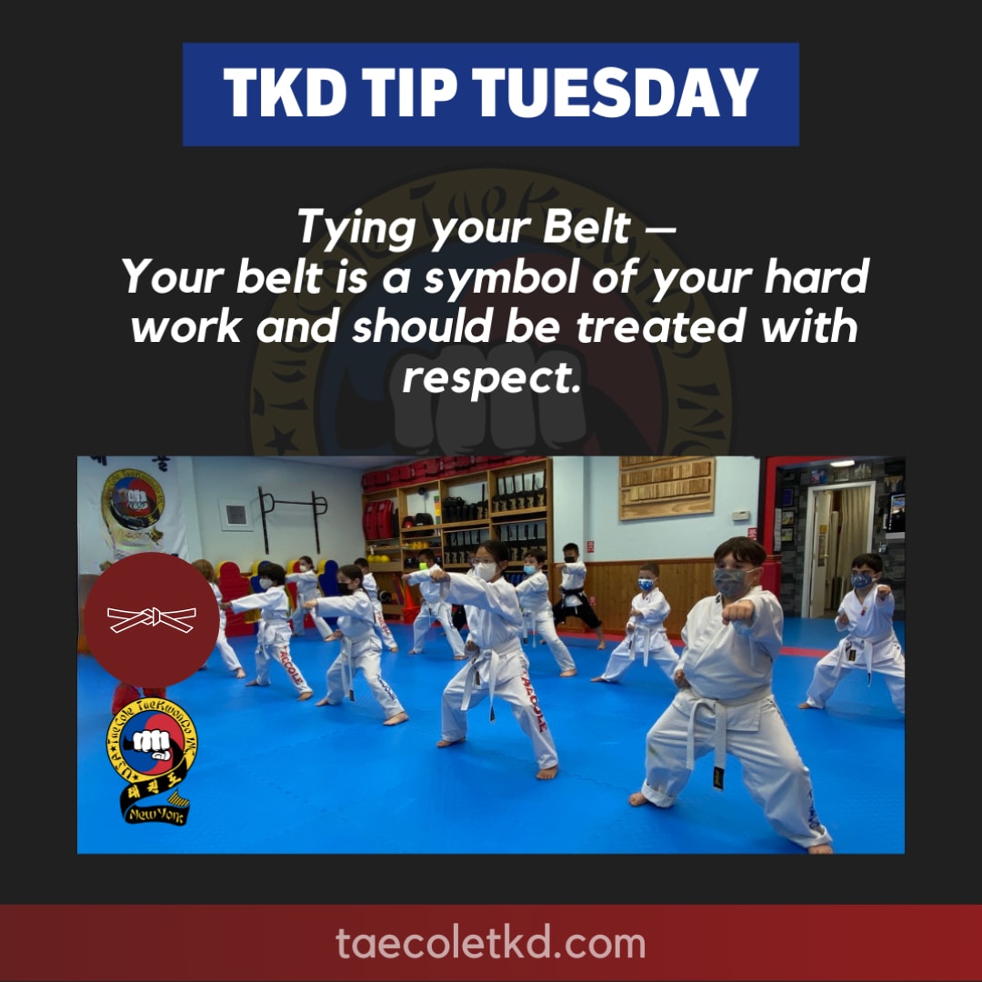 TKD Tip Tuesday How to tie my belt.