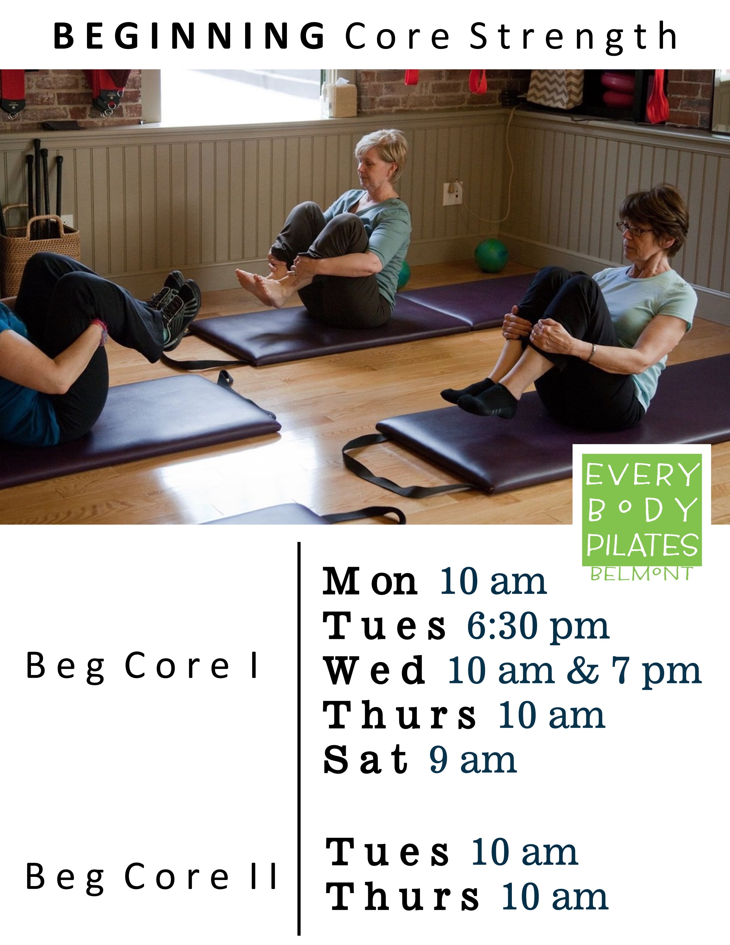 Beginning Core Strength Program The Perfect Place to Build Skills