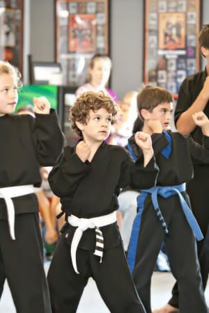 students in Kids   in Orange - World Champion Karate