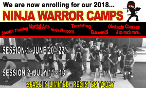 We are now enrolling for our 2018 Ninja Warrior Summer Camps!