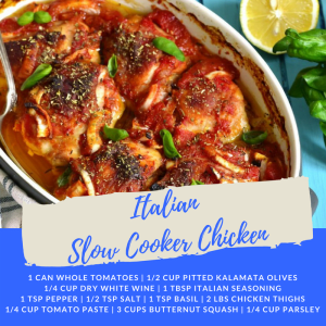 Recipe of the Week: Italian Slow Cooker Chicken