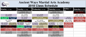 in Bradenton - Ancient Ways Martial Arts Academy - Spring 2018 Schedule