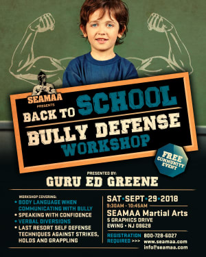 Back To School Bully Defense Workshop (SEPT 29th)