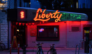 in Austin - Fit & Fearless - Liberty Bar - 2pm Saturday, let's have a beer!