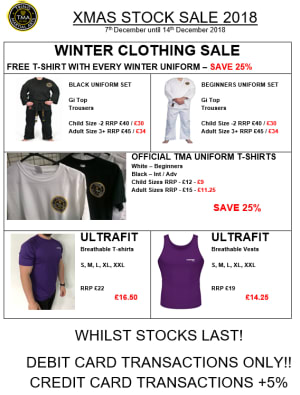 in Tring - Tring Martial Arts - Xmas Sale 2018