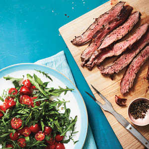 Flank Steak with Arugula and Herbed Tomato Salad