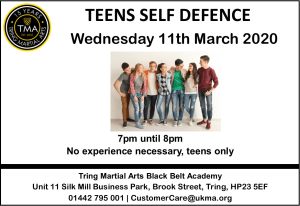 Teens Self Defence Seminar at Tring Martial Arts Academy