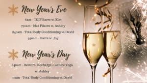 Ring in Healthy New Habits with New Year's Day Classes