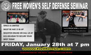 Don't miss our Women's Self Defense Seminar on January 28th!