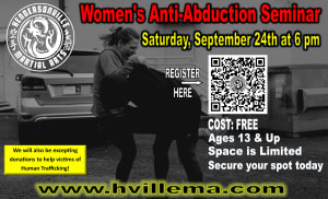 Women's Ant-Abduction Seminar coming up on 09/24/22