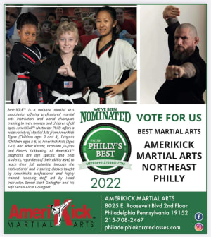 VOTE for AmeriKick NE for BEST MARTIAL ARTS PROGRAMS in Metro Philly's BEST!!!