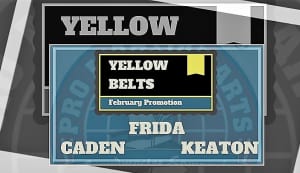 Video of New Yellow Belts: Keaton, Frida & Caden