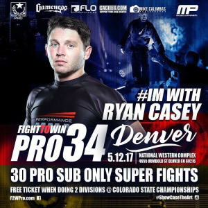 We're with Ryan Casey 5/12 for Fight to Win's PRO BJJ at the National Western Complex!