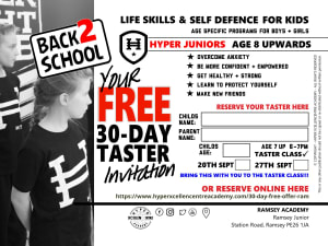 Back to school - Hyper Academy 30 Day FREE taster in Ramsey