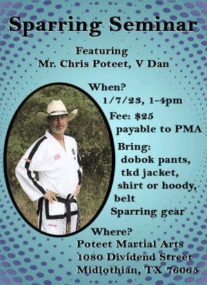 Sparring Seminar with Mr. Chris Poteet