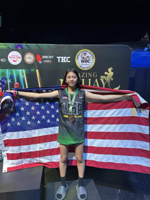 Representing the USA on the global stage in combat sports.