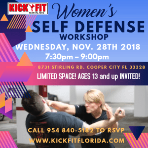 Women's Self Defense Workshop - Open to the Public of Cooper City/ Davie/ Weston