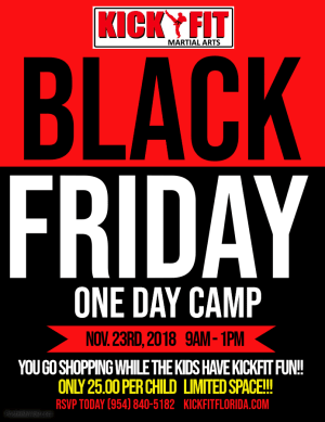 Black Friday One Day Camp - All Cooper City/Davie/Weston kids invited