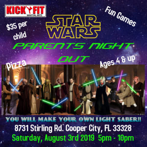 Taekwondo for Kids Parent's Night Out Party - Cooper City | Davie | Pembroke Pines | Weston OPEN TO THE PUBLIC