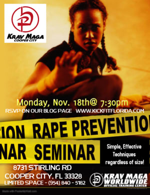 Women's Self Defense Seminar - Invitation for women of Cooper City / Davie / Weston