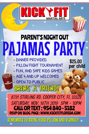 Taekwondo for Kids Parent's Night Out Party - Cooper City | Davie | Pembroke Pines | Weston OPEN TO THE PUBLIC