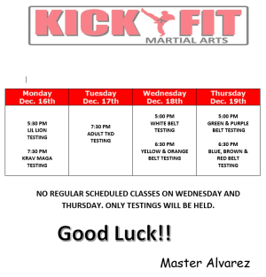 Kickfit Kids Taekwondo Testing in Cooper City / Davie / Pembroke Pines