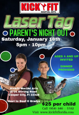 Taekwondo for Kids Parent's Night Out Party - Cooper City | Davie | Pembroke Pines | Weston OPEN TO THE PUBLIC