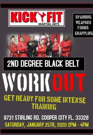 2nd Degree Black Belt Workout for Taekwondo Cooper City Kids