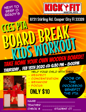 Board Breaking Fundraiser for Cooper City Kids