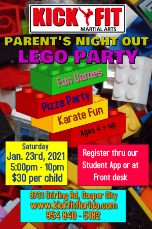 LEGO PARTY at KICKFIT TAEKWONDO for KIDS of Cooper City / Davie / Pembroke Pines