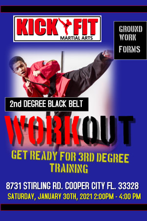 Taekwondo 2nd Degree Black Belt Workout in Cooper City / Davie / Pembroke Pines