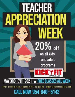 Teacher's Appreciatiion Week Promo for Teacher in Cooper City / Davie / Pembroke Pines