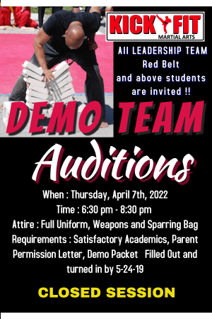KICKFIT DEMO TEAM AUDITIONS