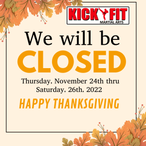 Taekwondo & Krav Maga School Closed Thanksgiving Weekend Cooper City/ Davie/ Pembroke Pines