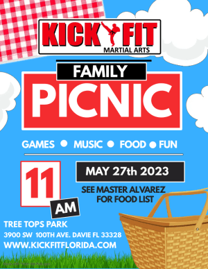 KickFit Family Picnic for Taekwondo Students in Cooper City/Davie/ Miramar/ Pembroke Pines