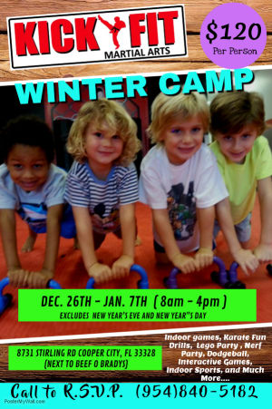 Kickfit Winter Camp - Cooper City/Davie/Weston kids invited