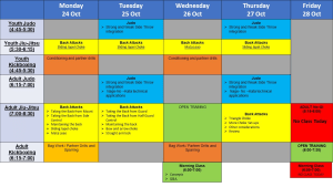 24-28 October Lesson Plan