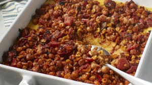 Chickpea Cornmeal Casserole