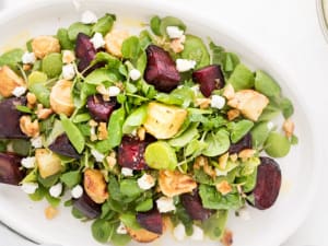 Watercress Salad with Roasted Beets and Parsnips