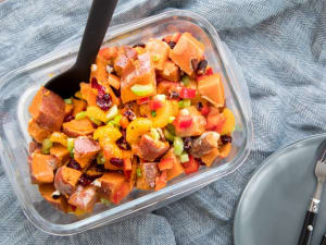 Sweet Potato-Orange Salad with Honey Mustard Dressing