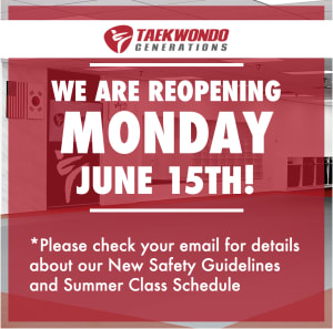 REOPENING MONDAY, JUNE 15th