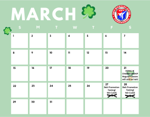 March Event Calender 