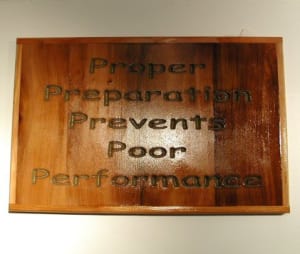 Proper Planning and Preparation Promotes Peak Performance