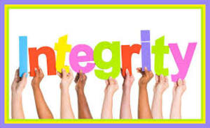 Integrity ... doing what's right even when no one (or our kids) may be watching us