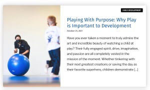 Playing With Purpose: Why Play Is Important To Development